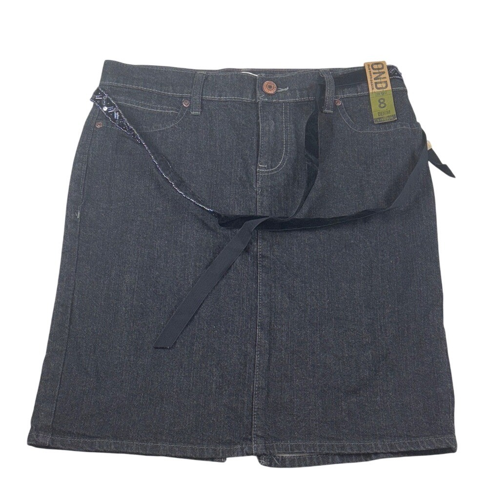 Y2K NWT Old Navy Black‎ Denim Skirt size 8